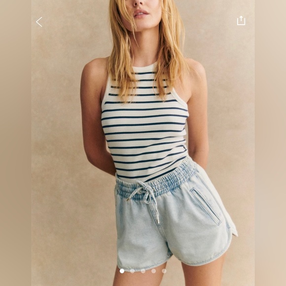 NWT SEZANE Kurt Shorts in Light Denim - Picture 2 of 6